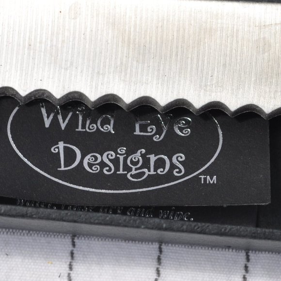 blue jeweled cake knife wedding athame stainless steel full tang wild - Picture 3 of 10